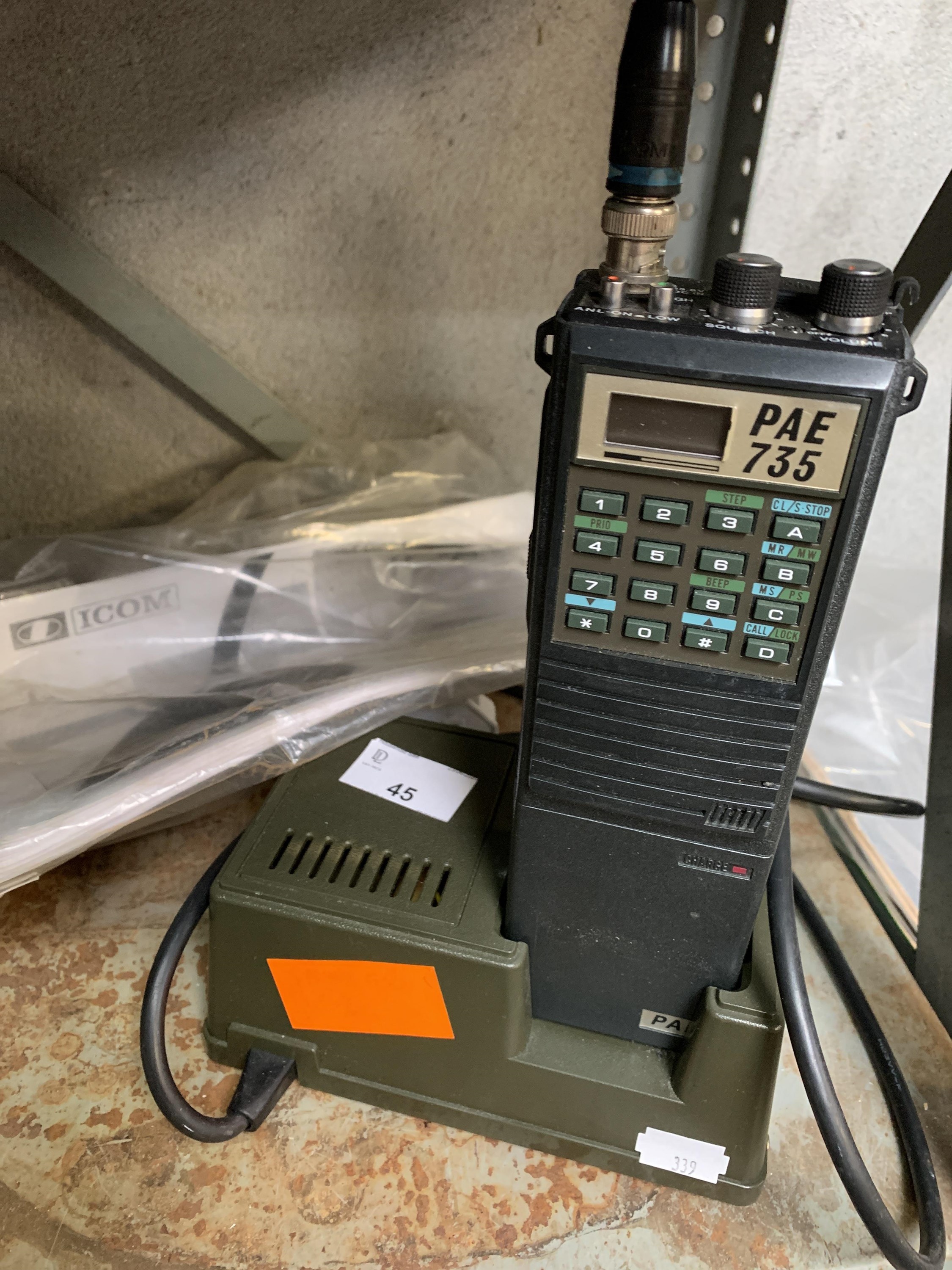 Lot 45 A Vintage Vhf Air Band Transceiver Icom Ic