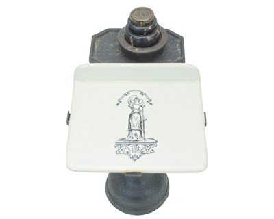 Lot 97 - A Victorian oil lamp and shade.