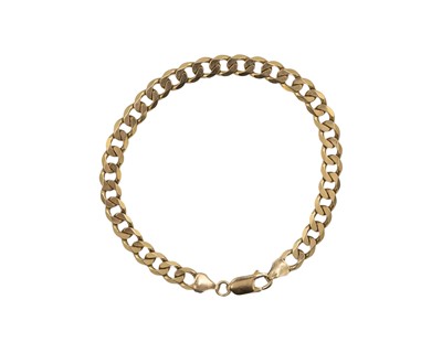 Lot 159 - A 9k curb-link 8" bracelet.