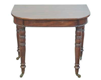 Lot 848 - A Victorian mahogany D end side table.