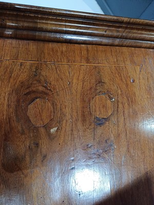 Lot 857 - A William and Mary seaweed marquetry inlaid chest.