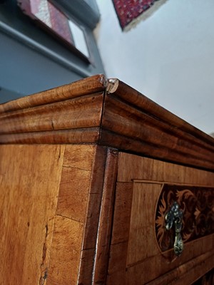Lot 857 - A William and Mary seaweed marquetry inlaid chest.