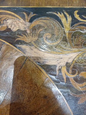 Lot 857 - A William and Mary seaweed marquetry inlaid chest.