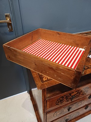 Lot 857 - A William and Mary seaweed marquetry inlaid chest.