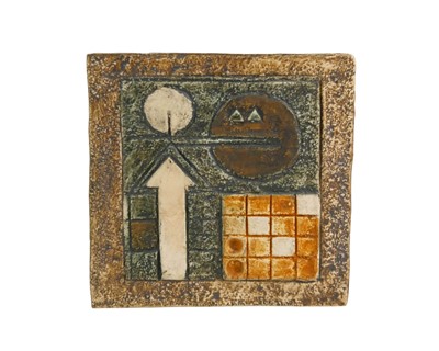 Lot 580 - A large Troika cube vase.