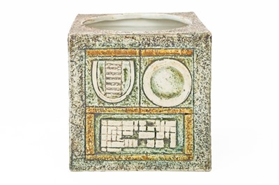 Lot 675 - A large Troika cube vase.