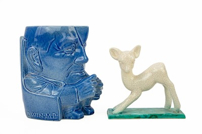 Lot 591 - An Ashtead Potters limited edition jug of Stanley Baldwin MP.