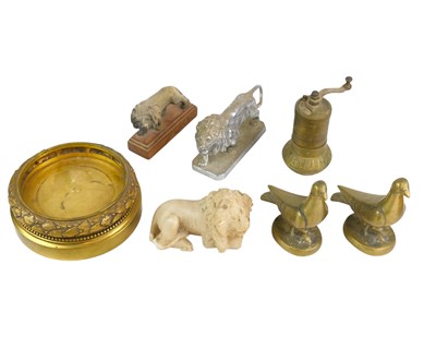 Lot 6 - A Louis Lejeune chrome plated lion car mascot.