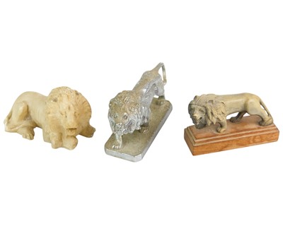 Lot 6 - A Louis Lejeune chrome plated lion car mascot.