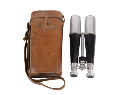 Lot 136 - A pair of Ross, London aluminium and leather marine binoculars.