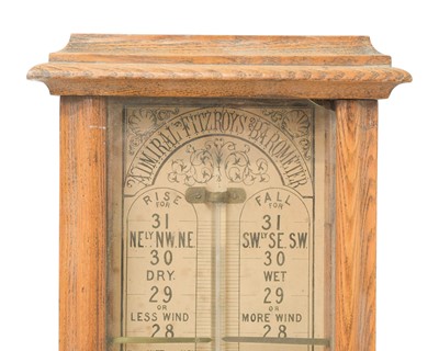 Lot 133 - An Admiral Fitzroy oak cased barometer.