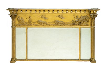 Lot 753 - A Regency gilt landscape mirror.