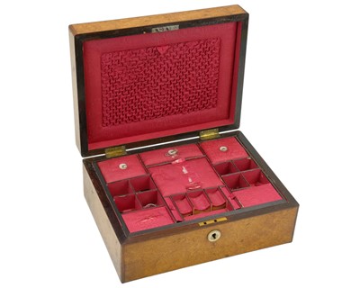 Lot 88 - A Victorian amboyna veneered jewel box.