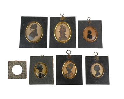 Lot 292 - Two early Victorian silhouette portraits.