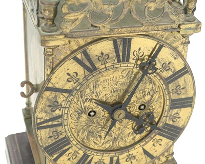 Lot 766 - Cornish interest, A Brass lantern clock.