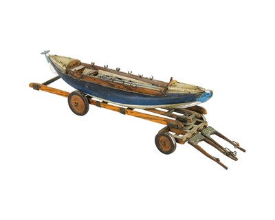 Lot 273 - A mariner's model of a Victorian drop keel lifeboat with carriage.