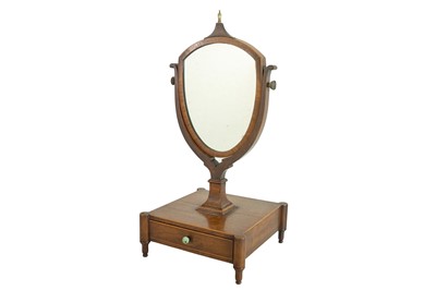 Lot 877 - A George III small swing toilet mirror.