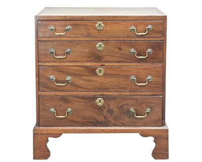 Lot 849 - A George III mahogany chest of unusually small proportions.