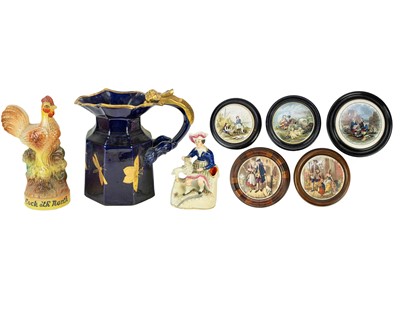 Lot 531 - A Mason's mazarine blue and gilt jug.