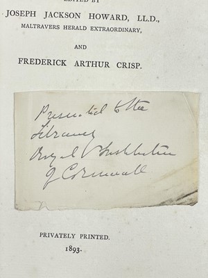 Lot 22 - (Heraldry and Genealogy) Frederick Arthur Crisp