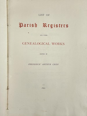 Lot 22 - (Heraldry and Genealogy) Frederick Arthur Crisp