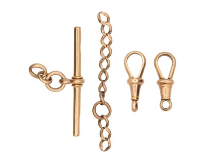 Lot 206 - A selection of 9k gold findings.