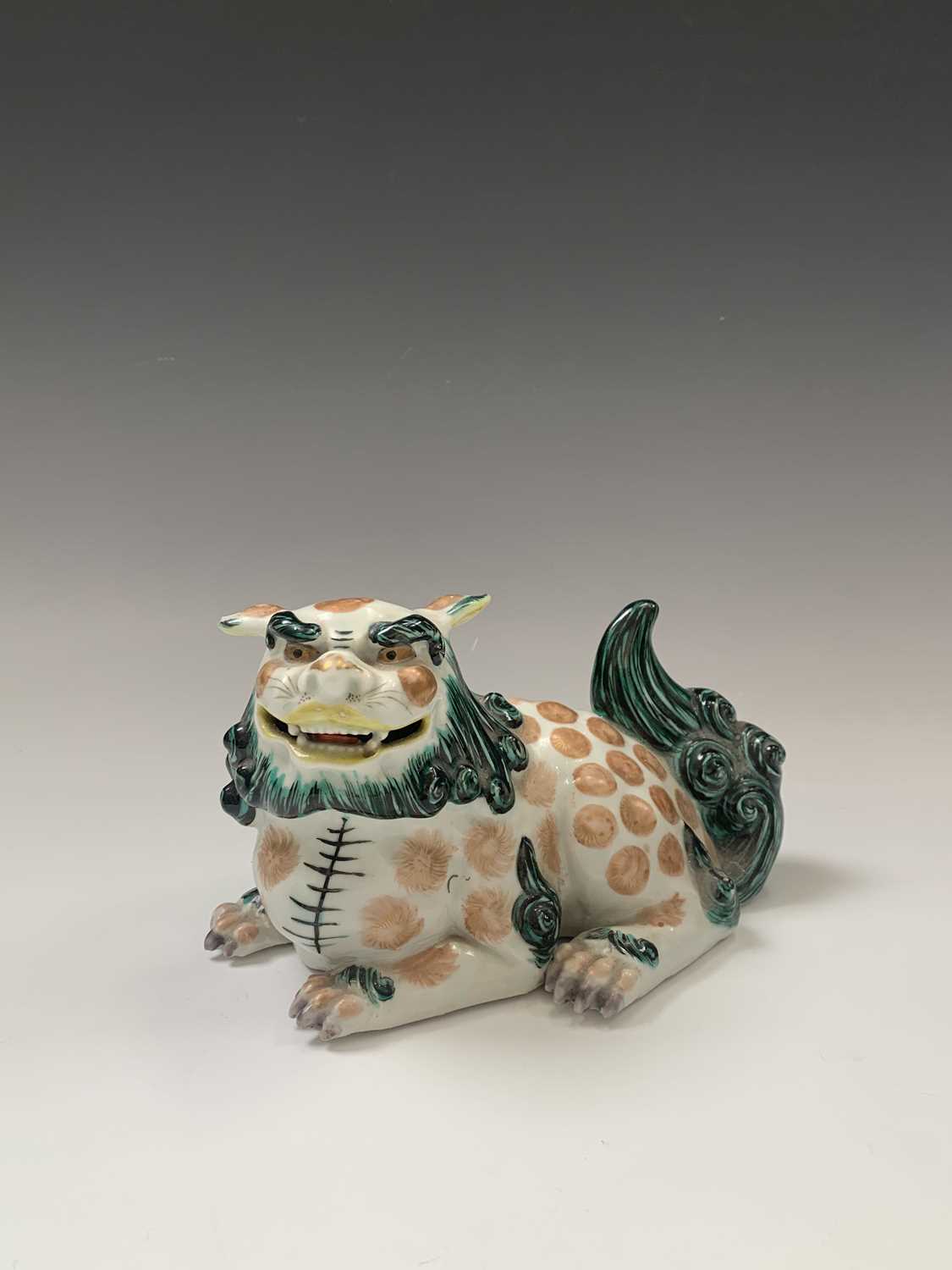 Lot 58 - A Japanese porcelain shishi or lion dog, late...