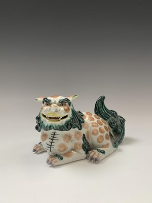 Lot 421 - A Japanese porcelain shishi or lion dog, late...