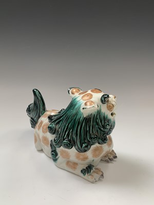Lot 58 - A Japanese porcelain shishi or lion dog, late...
