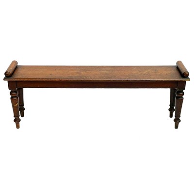 Lot 818 - A Victorian oak hall/window bench.