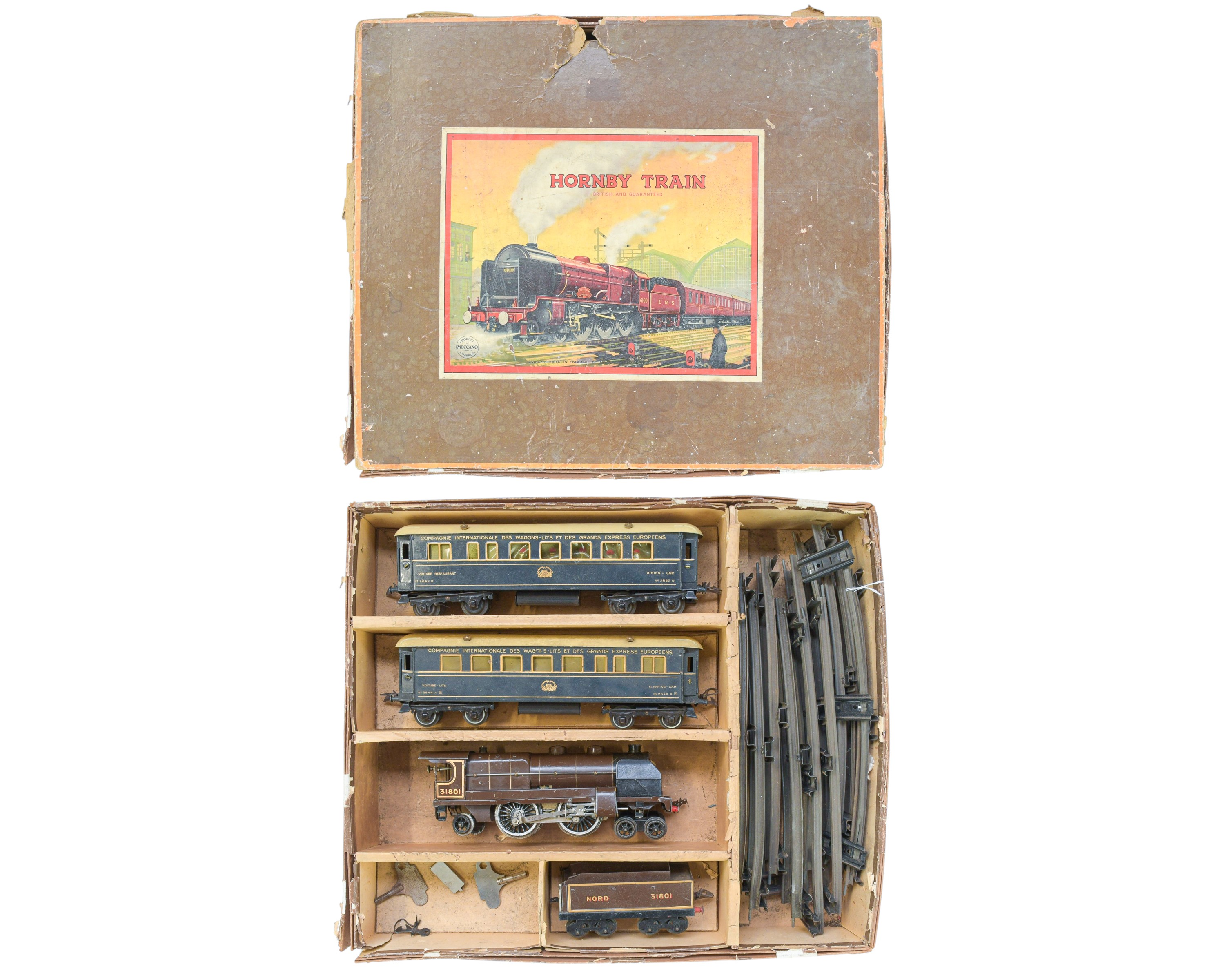 Lot 261 - Hornby O gauge Riviera Blue clockwork train