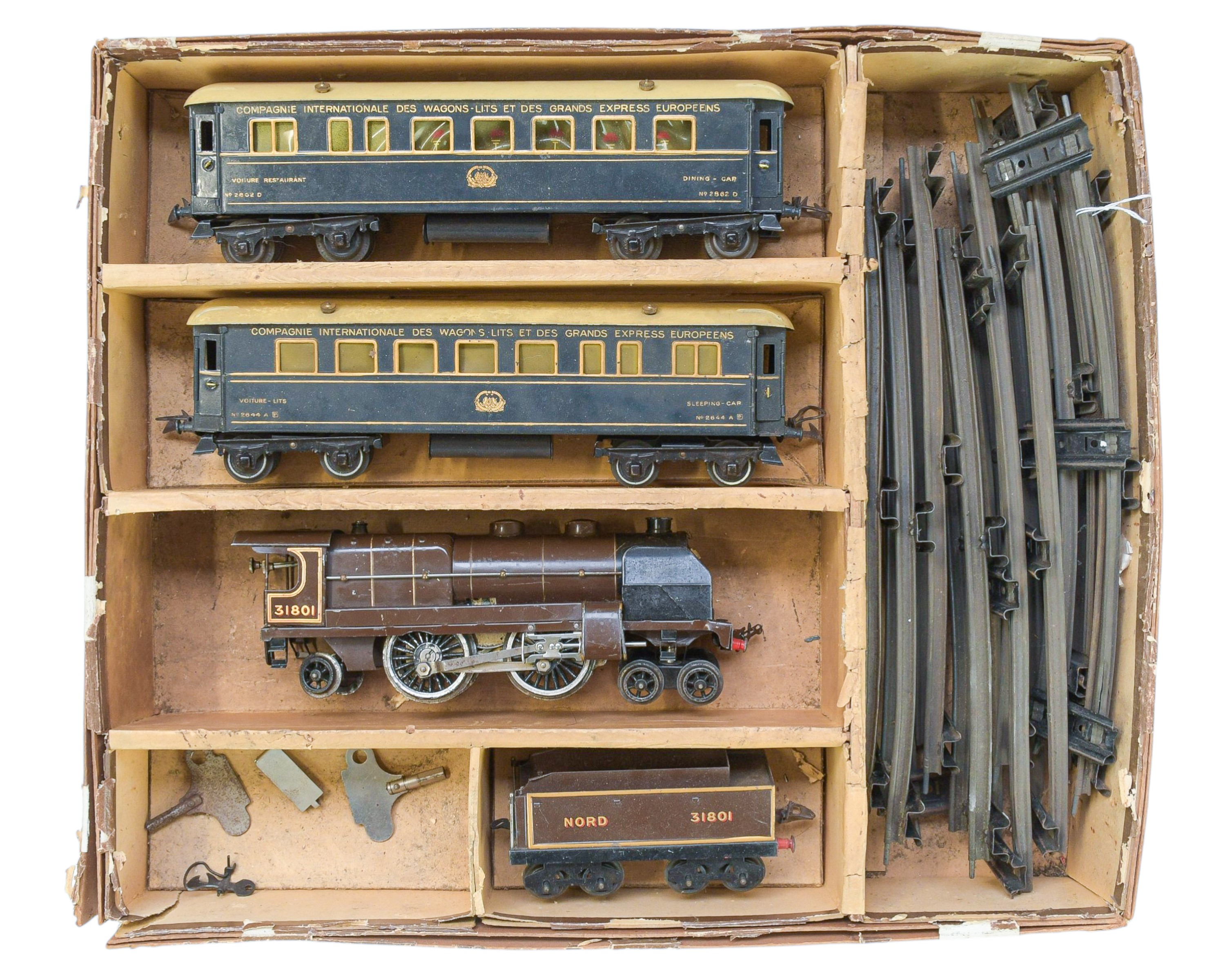 Lot 261 - Hornby O gauge Riviera Blue clockwork train