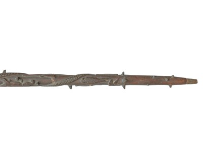 Lot 78 - An unusual folk art carved walking stick.