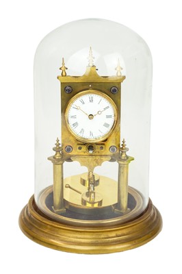 Lot 776 - A Gustav Becker brass torsion clock, German.