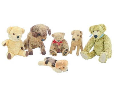 Lot 217 - A Chad Valley Airedale Terrier soft toy.