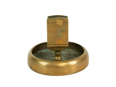 Lot 485 - Maritime and cruise liner interest, a Union & Castle Line advertising brass ashtray.