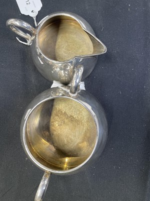 Lot 12 - An aesthetic movement silver plated tea set.