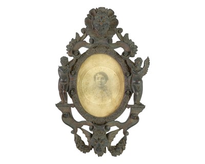 Lot 72 - A 19th century continental carved oak small frame.