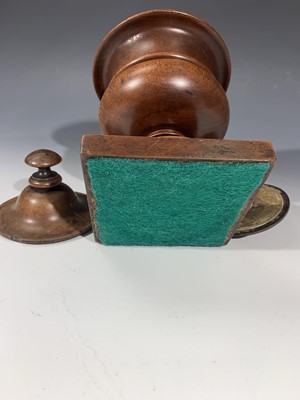 Lot 115 - A Victorian treen urn shape tobacco jar....