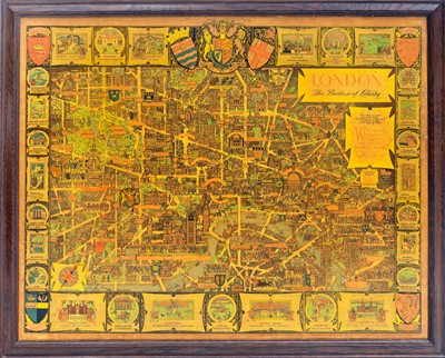 Lot 187 - Lee (Kerry), map of London, The Bastion of Liberty, circa 1950.