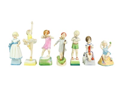 Lot 548 - A set of seven Royal Worcester 'Children of the Week' figures.