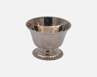 Lot 350 - A modern silver three-piece coffee service by Nayler Brothers.