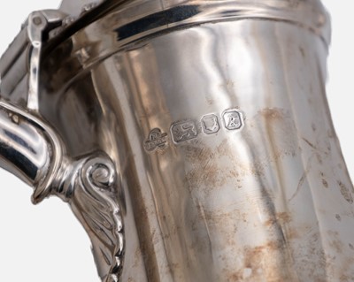 Lot 350 - A modern silver three-piece coffee service by Nayler Brothers.