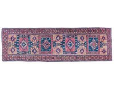 Lot 459 - A Persian wool runner.