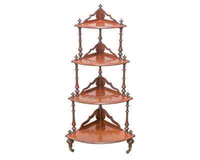 Lot 837 - A Victorian mahogany corner whatnot.
