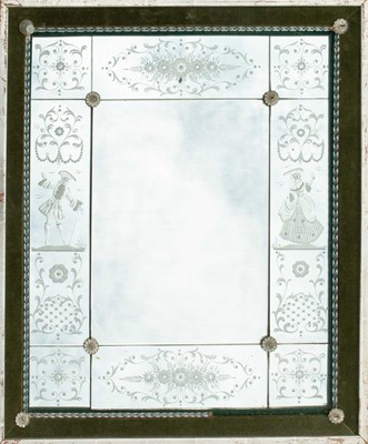 Lot 782 - A Venetian wall mirror.