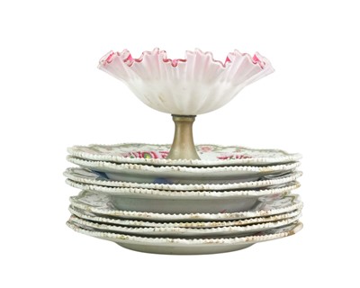 Lot 556 - Four Hicks & Meigh stone china soup plates.