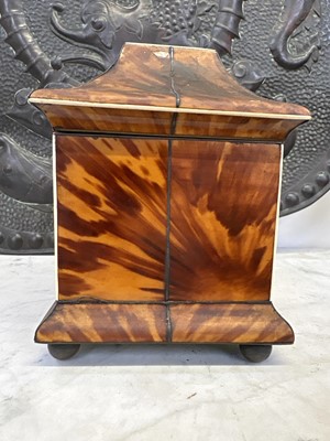 Lot 1 - A Regency tortoiseshell tea caddy.