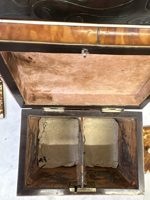 Lot 1 - A Regency tortoiseshell tea caddy.