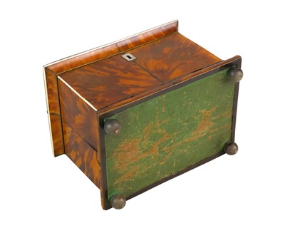 Lot 1 - A Regency tortoiseshell tea caddy.